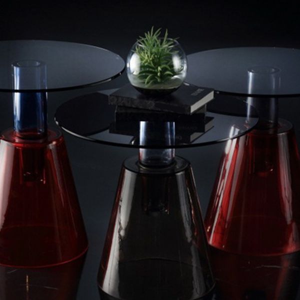 Contemporary Glass Top Pedestal Round Living Room Accent Side Table Clearhalo 'Coffee & Accent Tables' 'End & Side Tables' 'end_side_tables' 'furn' 'furn_end_side_tables' 'Furniture' 'Living Room Furniture' 1200x1200_c2fad4c2-ef6d-4336-aa2e-f8ada4f1b77d
