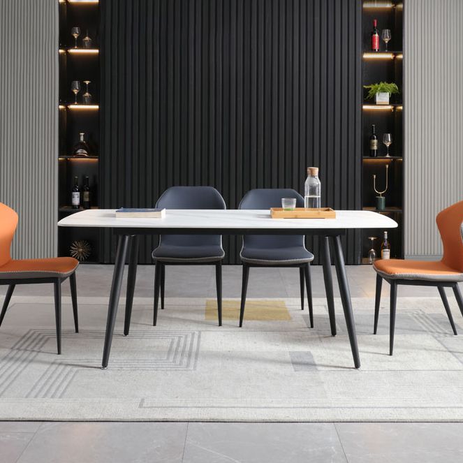 Industrial Standard Kitchen Dining Table Sintered Stone Rectangle Dining Table with 4 Legs Base Clearhalo ' dining_table' 'Dining Tables & Seating' 'Dining Tables' 'furn' 'furn_dining_table' 'Furniture' 'furniture_dining_table' 'Kitchen & Dining Furniture' 'kitchen&dining_furn' 'kitchen' 'kitchen_dining_table' 1200x1200_c2fb319c-adcd-44e2-a230-d6ec766b0b02