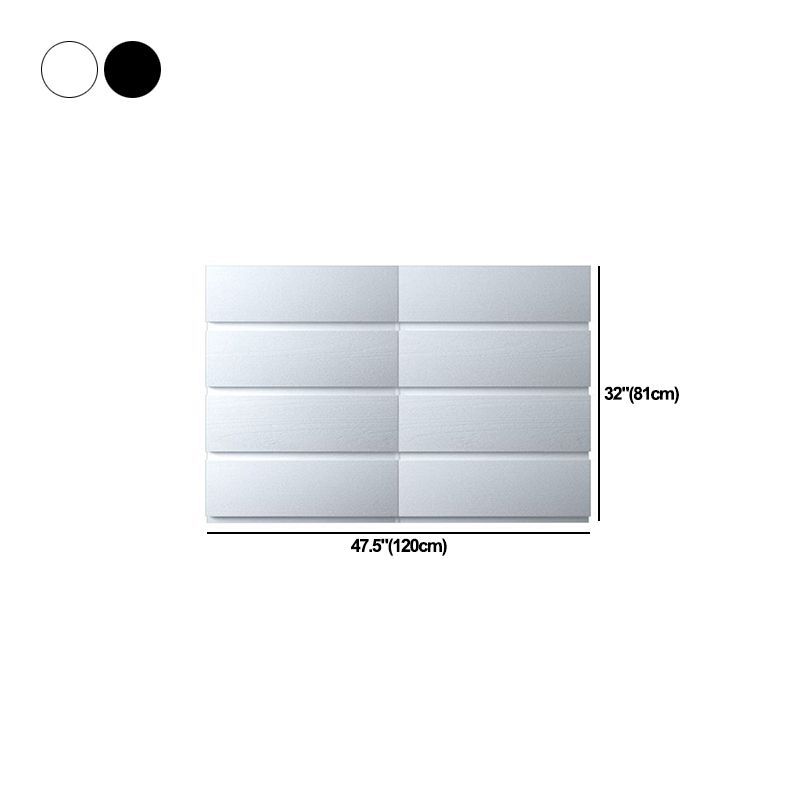 Weiße / schwarze Aufbewahrungstruhe 16 "W vertikale Dessouskiste für Schlafzimmer