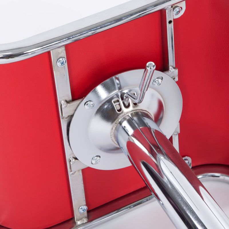 Modern Backrest Liftable Stool Steel Cashier Bar Stool with Leather Cushion and Pedal Clearhalo 'Bar Furniture' 'Bar Stools' 'bar_stools' 'furn' 'furn_bar_stools' 'Furniture' 'Kitchen & Dining Furniture' 1200x1200_c2fc4d71-1a43-430d-86b4-6a04da32c989