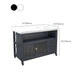 Modern Kitchen Island Table Dining Room Prep Table with Storage Cabinet