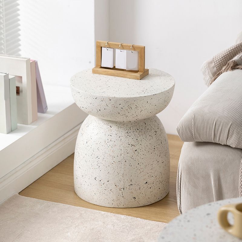 Contemporary Beige End Table 17.7" Tall Pedestal Nesting Side Tables Clearhalo 'Coffee & Accent Tables' 'End & Side Tables' 'end_side_tables' 'furn' 'furn_end_side_tables' 'Furniture' 'Living Room Furniture' 1200x1200_c2fcd025-063a-45c7-91e8-8ddc015306bb