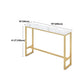 Glam Style Gold 41.3"H Bar Table Marble White Rectangle Top Bistro Table for Living Room Clearhalo 'Bar Furniture' 'Bar Tables' 'bar_tables' 'furn' 'furn_bar_tables' 'Furniture' 'furniture_bar_tables' 'Kitchen & Dining Furniture' 'kitchen&dining_furn' 'kitchen' 1200x1200_c2fce13f-ce2f-4473-99e4-87b574b15eaa