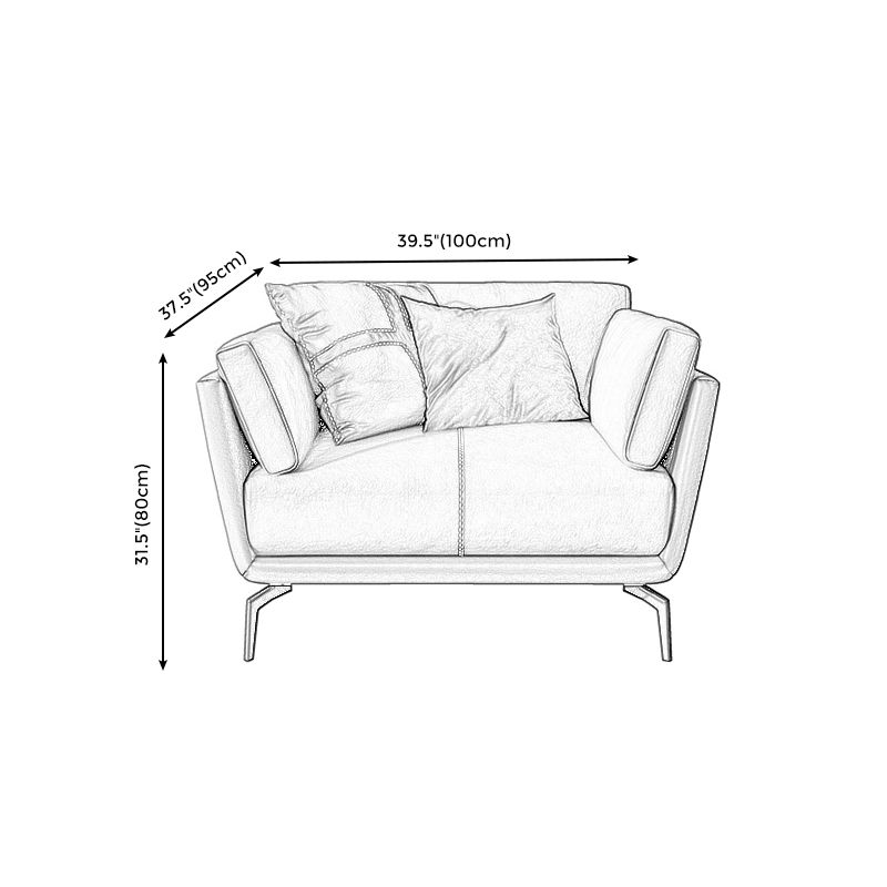 32" High Contemporary Square Arm Standard Sofa with Loose Back for Living Room, Brown Clearhalo 'furn' 'furn_sofas' 'Furniture' 'furniture_sofas' 'Living Room Furniture' 'Sofa' 'sofas' 1200x1200_c2fd3278-d19d-4389-acb5-0c7aa9a6e8c6