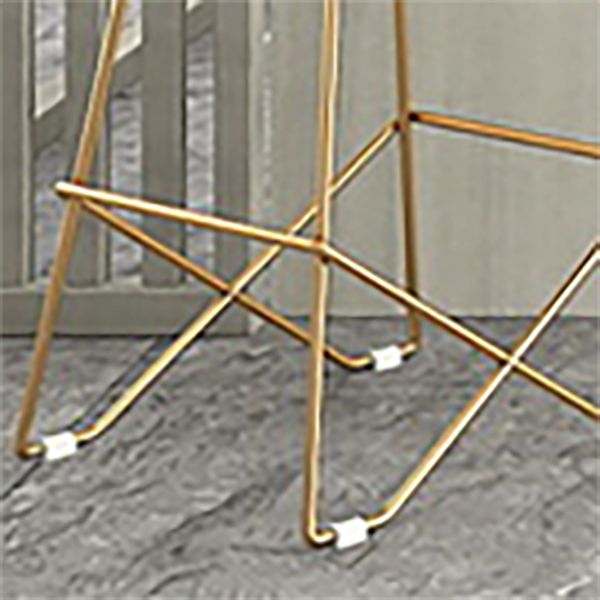 Nordic Backrest Armless Counter Stool Iron Cafe Bar Stool with Leather Cushion Clearhalo 'Bar Furniture' 'Bar Stools' 'bar_stools' 'furn' 'furn_bar_stools' 'Furniture' 'Kitchen & Dining Furniture' 1200x1200_c2fda6cb-9915-4e90-acc1-e4d981f27293