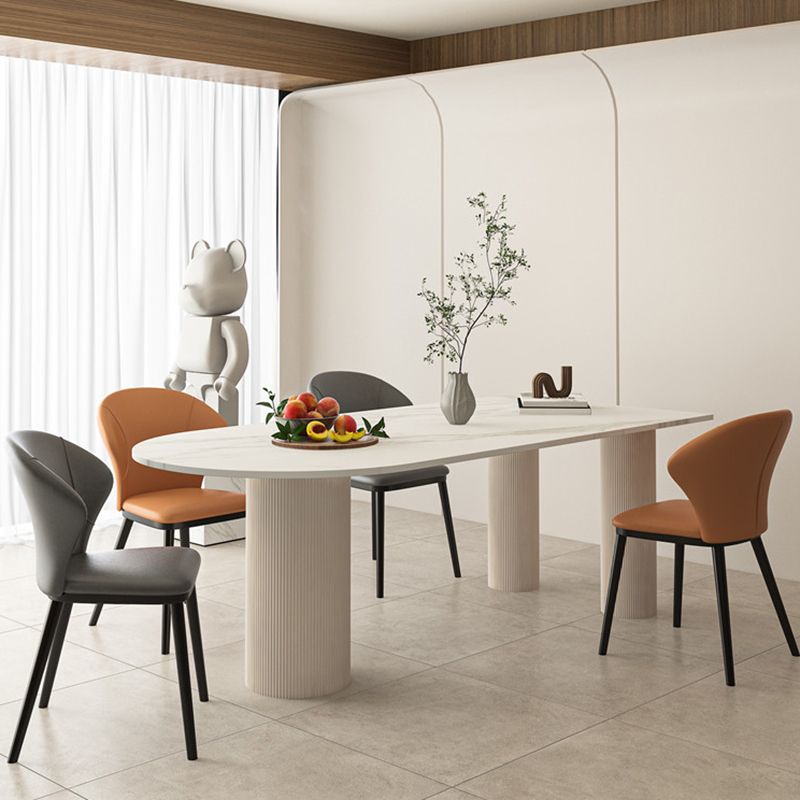 Metal Modern Free Form Table Marble Top Table for Dining Room and Kitchen Clearhalo ' dining_table' 'Dining Tables & Seating' 'Dining Tables' 'furn' 'furn_dining_table' 'Furniture' 'furniture_dining_table' 'Kitchen & Dining Furniture' 'kitchen&dining_furn' 'kitchen' 'kitchen_dining_table' 1200x1200_c2fefdc4-9df4-490e-94ca-a8ae30d586b0