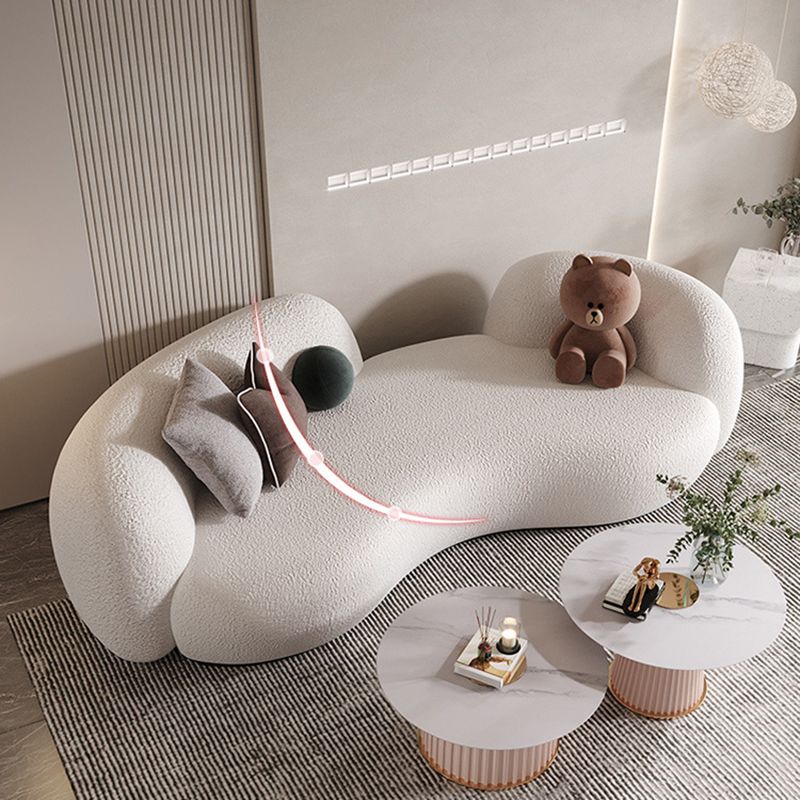 Divano curvo contemporaneo 28.34 "divano ad alto pendenza in beige