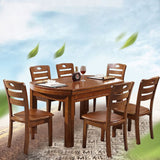 Rectangle Solid Wood Dining Table Butterfly Leaf Dining Table for Kitchen Use