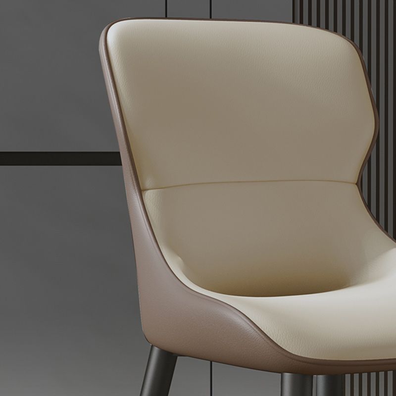 Modern Dining Room Chairs Armless Leather Dining Chairs for Home Clearhalo 'Dining Chairs' 'Dining Tables & Seating' 'dining_chair' 'furn' 'furn_dining_chair' 'Furniture' 'furniture_dining_chair' 'Kitchen & Dining Furniture' 1200x1200_c301998f-9ecb-4986-80fb-43f1ff5e74c9