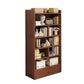 Engineered Wood Floor Bookcase Modern Vertical Closed Back Book Shelf with Drawers