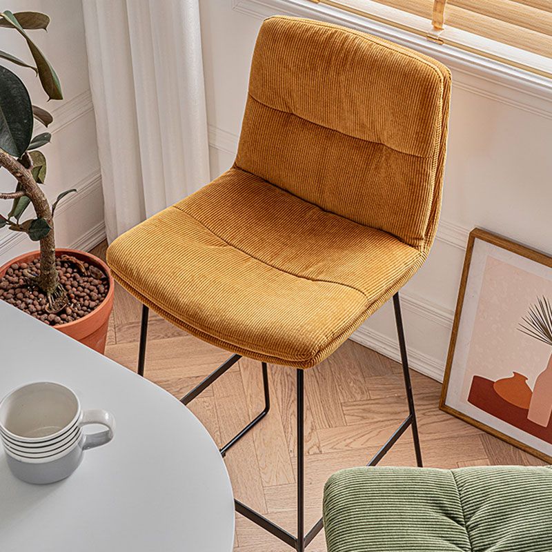 Scandinavian Matte Finish Upholstered Barstool Footrest Coffee Shop Stool Clearhalo 'Bar Furniture' 'Bar Stools' 'bar_stools' 'furn' 'furn_bar_stools' 'Furniture' 'furniture_bar_stools' 'Kitchen & Dining Furniture' 1200x1200_c3040382-9dcf-4f43-a2e7-5195a292b031