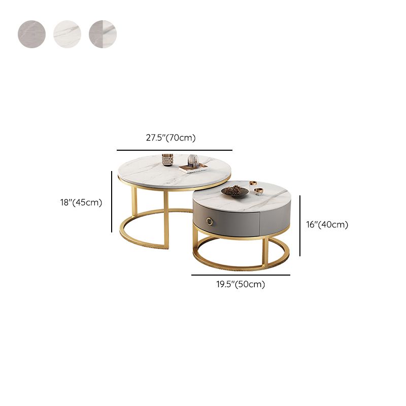Slate Top Coffee Cocktail Table Frame Coffee or End Table with Drawe Clearhalo 'Coffee & Accent Tables' 'Coffee Tables' 'coffee_tables' 'furn' 'furn_coffee_tables' 'Furniture' 'Living Room Furniture' 1200x1200_c3041612-763a-41a5-a680-ea234115ec24