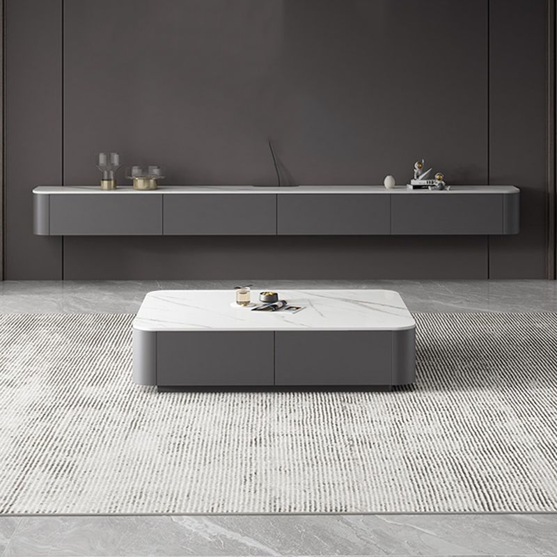 Contemporary TV Console Wall Mounted Stone Top Media Console Clearhalo 'furn' 'furn_tv_stands_entertainment_centers' 'Furniture' 'Living Room Furniture' 'TV Stands & Entertainment Centers' 'TV Stands & Media Storage Furniture' 'tv_stands_entertainment_centers' 1200x1200_c304f1d2-32fe-4550-a5a9-4497de5948b5