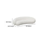 Contemporary White Curved Sofa 29.52" High Sloped Armed Sofa