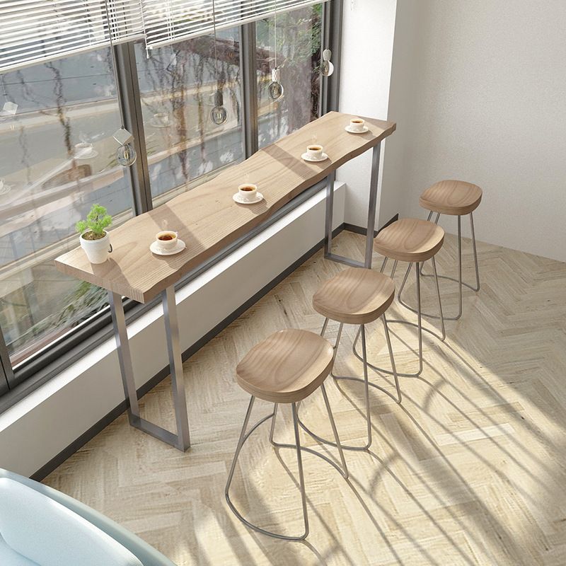 Set da tavolo da pub moderno in legno massello da 1/2/5 pezzi