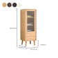 Modern Glass Paned Accent Cabinet 1-Door Solid Wood Chest with 2 Drawers Clearhalo 'Cabinets & Chests' 'cabinets_chests' 'furn' 'furn_cabinets_chests' 'Furniture' 'Living Room Furniture' 1200x1200_c30a26d4-2be5-4c0d-b626-5a7bdd8df198