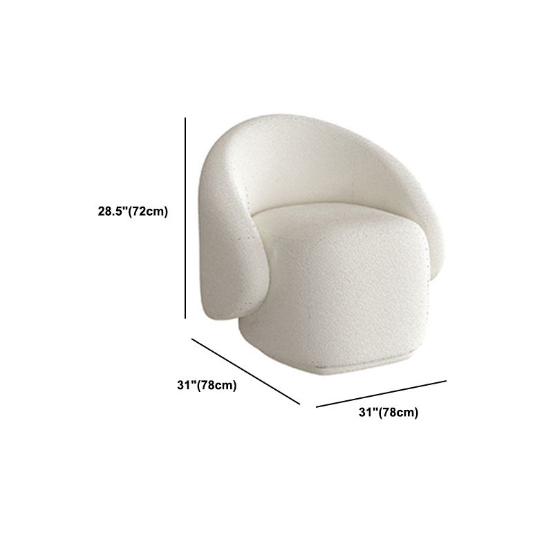 Canapé de bras encastré dans un canapé de style moderne blanc 28,32 pouces de haut
