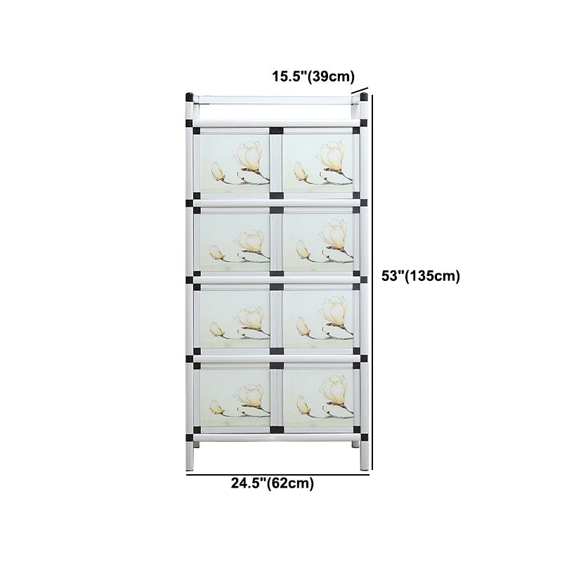 Modern Metal Sideboard Tempered Glass Doors Cabinets Server for Dining Room Clearhalo 'buffet_sideboard' 'Buffets & Sideboards' 'furn' 'furn_buffet_sideboard' 'Furniture' 'Kitchen & Dining Furniture' 1200x1200_c30cef54-8721-45f4-9b34-0eddeb170035