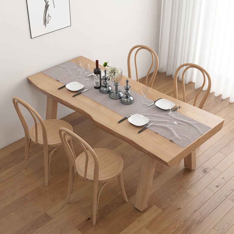 Juego de comedor moderno de 1/4/5/6 piezas, juego de mesa de comedor rectangular de madera de pino
