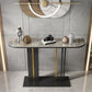 31.49" High Stone Console Table Iron Frame Scratch Resistan Accent Table Clearhalo 'Console Tables' 'console_tables' 'Entry & Mudroom Furniture' 'furn' 'furn_console_tables' 'Furniture' 1200x1200_c30e26dd-8a69-45fc-a081-ad6ffaa2252f