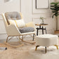 Modern Style Rocking Chair Metal Frame Doll Cotton Filling Cushion Wingback Rocker Chair Clearhalo 'Chairs & Seating' 'furn' 'furn_rocking_chairs' 'Furniture' 'Living Room Furniture' 'Rocking Chairs' 'rocking_chairs' 1200x1200_c30eb4fa-7755-465f-9012-124f8e740534