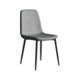 Modern Style Metal Dining Chair Armless PU Leather Side Chair for Home Use