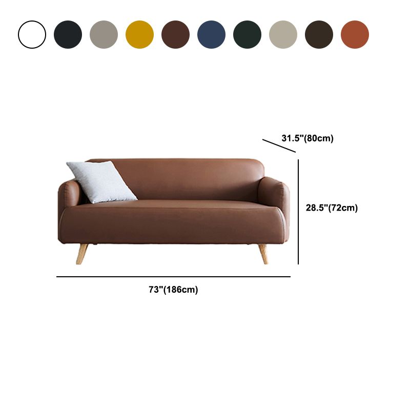 Divano a braccio incasso in pelle finta divano standard contemporaneo, 31,49 "w