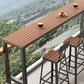 Outdoor Wood Footrest Hall/Pub Table Rectangle Bistro Bar Height Cocktail Table Clearhalo 'Bar Furniture' 'Bar Tables' 'bar_tables' 'furn' 'furn_bar_tables' 'Furniture' 'furniture_bar_tables' 'Kitchen & Dining Furniture' 'kitchen&dining_furn' 'kitchen' 1200x1200_c310372e-5923-49e1-9b68-c154a8618c11