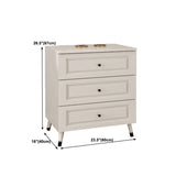 16" D Wooden Storage Chest Modern Style White Storage Chest Dresser for Bedroom