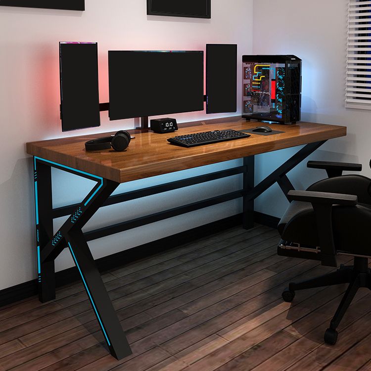 Industrial Rectangular Gaming Desk Solid Wood Writing Desk for Home Clearhalo 'furn' 'furn_office_desk' 'Furniture' 'Office Desks' 'Office Furniture' 'office_desk' 1200x1200_c310a476-af61-4fba-a506-3be9a7eb730e