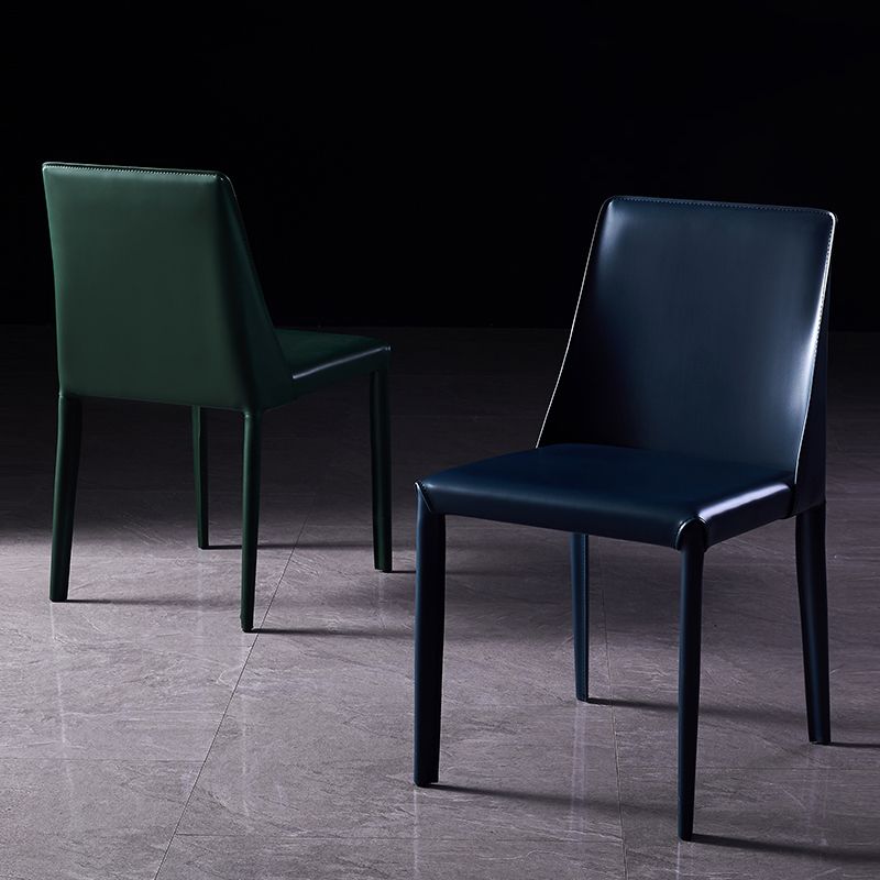 Modern Dining Room Armless Dining Chairs Multicolor Leather Side Chair Clearhalo ' kitchen&dining_furn' 'Dining Chairs' 'Dining Tables & Seating' 'dining_chair' 'furn' 'furn_dining_chair' 'Furniture' 'furniture_dining_chair' 'Kitchen & Dining Furniture' 'kitchen' 1200x1200_c310e66c-8ece-4436-90f3-a6611cac3374