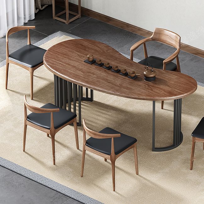 Contemporary Unconventional Shape Office Desk Solid Wood Writing Desk for Home Clearhalo 'furn' 'furn_office_desk' 'Furniture' 'Office Desks' 'Office Furniture' 'office_desk' 1200x1200_c311e9b9-b144-4a1f-836d-febff62e7d6e