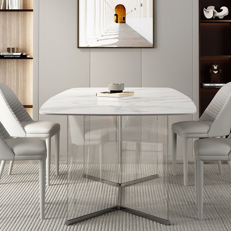 Modern 1/3/4/5/6 Pieces Dining Set Rectangle Sintered Stone Dining Table Set Clearhalo 'Dining Room Sets' 'Dining Tables & Seating' 'dining_room_set' 'furn' 'furn_dining_room_set' 'Furniture' 'furniture_dining_room_set' 'Kitchen & Dining Furniture' 1200x1200_c31344a8-8c53-40dc-bf3f-75b53c30cb82