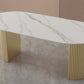 Modern Style Dining Table Oval Double Pedestal Dining Table for Home Clearhalo ' dining_table' 'Dining Tables & Seating' 'Dining Tables' 'furn' 'furn_dining_table' 'Furniture' 'furniture_dining_table' 'Kitchen & Dining Furniture' 'kitchen&dining_furn' 'kitchen' 'kitchen_dining_table' 1200x1200_c313a460-acb0-4714-b7d8-dfce9aab249f