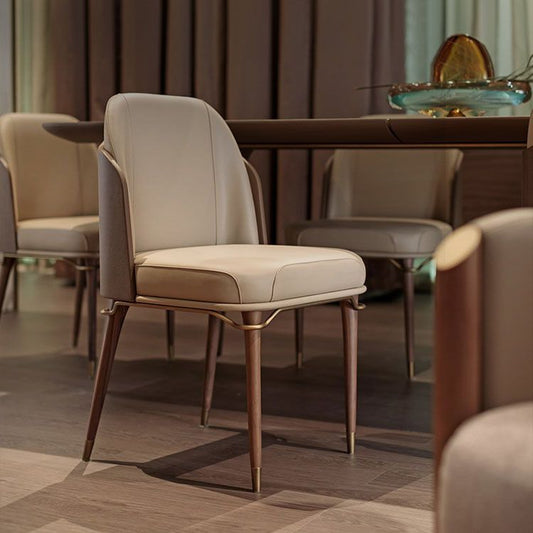 Armless Dining Chairs Glam Faux Leather Side Chairs for Dining Room Clearhalo 'Dining Chairs' 'Dining Tables & Seating' 'dining_chair' 'furn' 'furn_dining_chair' 'Furniture' 'furniture_dining_chair' 'Kitchen & Dining Furniture' 1200x1200_c314aa81-70e6-4166-a7e9-e71baf3f125e