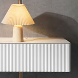 Hedendaagse tv -standaardconsole met laden drijvende tv -media -standaard