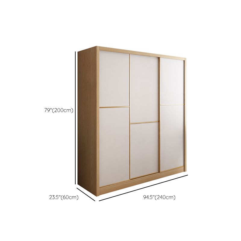 Couche de tissu moderne en bois contemporain inclus le placard de garde-robe pour chambre à coucher