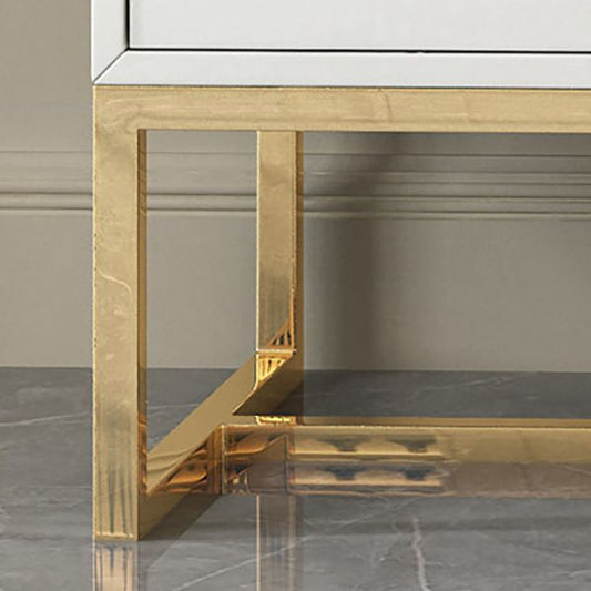 Credenza con counterne in vetro in legno ingegnerizzato a 3 cassetti per la sala da pranzo