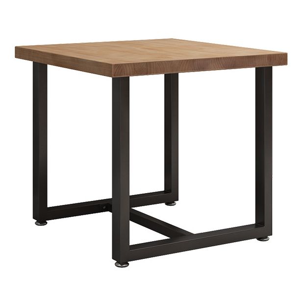 Industrial Solid Wood Dinner Room Kitchen Table Brown Square Table with Black Frame for Dinning Room Clearhalo ' dining_table' 'Dining Tables & Seating' 'Dining Tables' 'furn' 'furn_dining_table' 'Furniture' 'furniture_dining_table' 'Kitchen & Dining Furniture' 'kitchen&dining_furn' 'kitchen' 'kitchen_dining_table' 1200x1200_c317a9db-6c67-4fc5-962b-1f48cac91c58