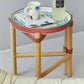 14" Wide Contemporary Corner Table Tray Top Round Accent Side Table