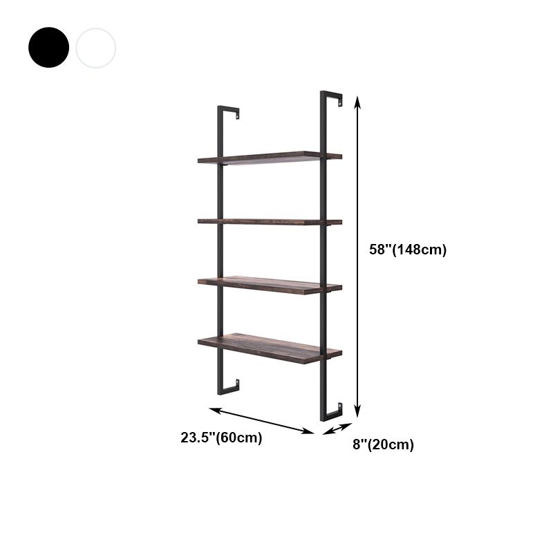 Estantería contemporánea de estantería de estantería montada en la pared cerrada estantería para la oficina en casa