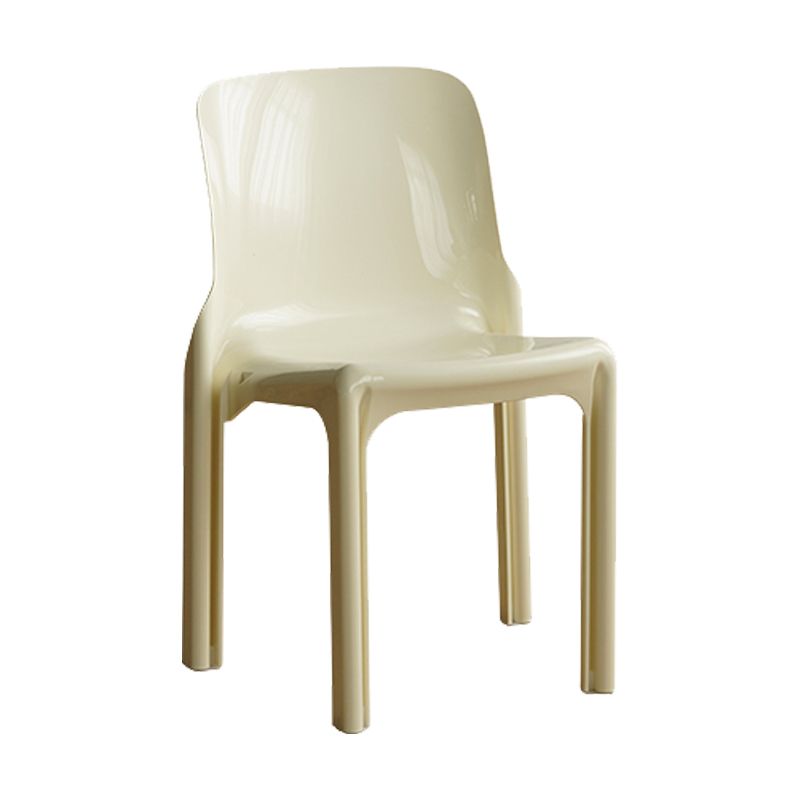 Eigentijdse stijl plastic 4 benen eetkamerstoel voor thuis