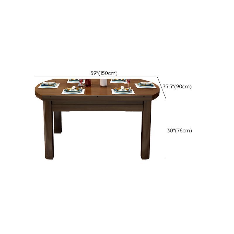 Massief houten moderne eetkamer diner keukentafel 4 poten eettafel