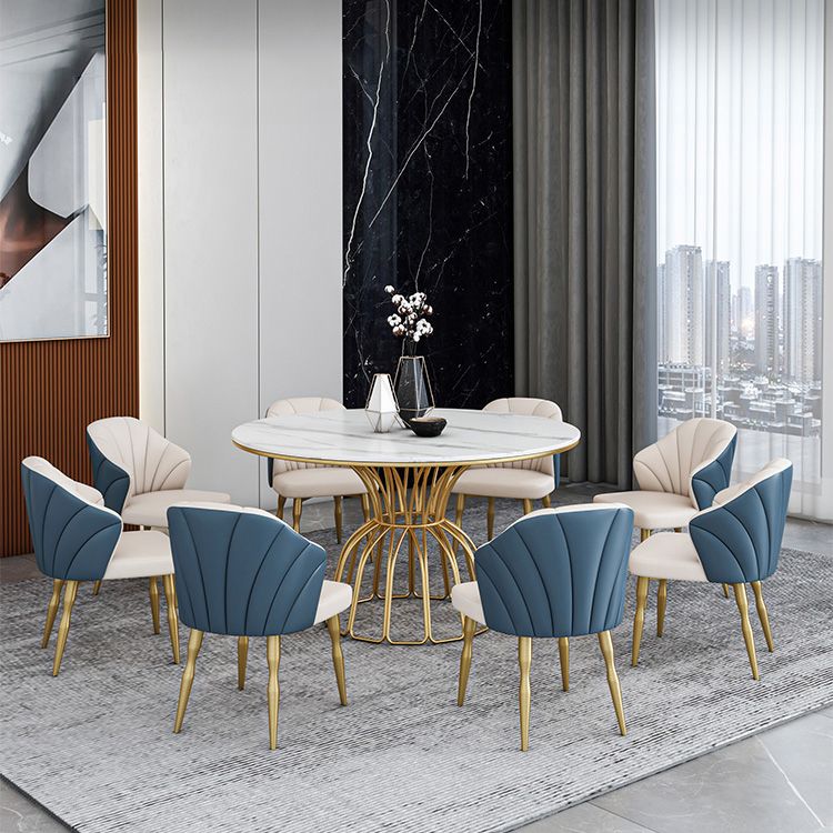 Home Dinner Room Kitchen Table Gold Base Stone and Iron Traditional Luxury Dining Table Clearhalo 'Dining Tables & Seating' 'Dining Tables' 'dining_table' 'furn' 'furn_dining_table' 'Furniture' 'furniture_dining_table' 'Kitchen & Dining Furniture' 1200x1200_c31c745d-cdf7-4bc3-817b-1c4103eb88a2