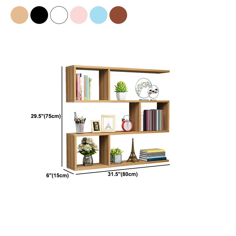 Modern Artificial Wood Bookcase, Geometric Bookshelf for Any Room
