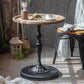 Round Wood Top Coffee Table Iron Pedestal Cocktail Table - Distressed Surface Treatment Clearhalo 'Coffee & Accent Tables' 'Coffee Tables' 'coffee_tables' 'furn' 'furn_coffee_tables' 'Furniture' 'Living Room Furniture' 1200x1200_c31c8e83-e953-4c54-a309-4f76be18cbe1