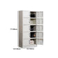 Modern & Contemporary Hinged Door Cabinet Gray Metal Storage Cabinet