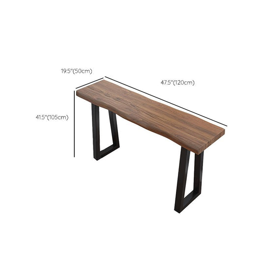 Modern Rectangle Counter Set 1/3 Pieces Solid Wood Counter Table with Backless Stools