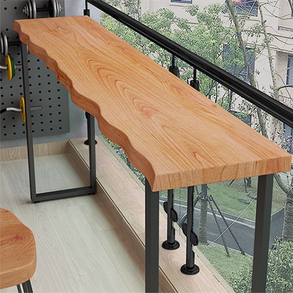 Rectangle Bar Pub Table Set 1/4 Pcs Solid Wood and Iron Bar Table and Stools Clearhalo 'Bar Furniture' 'furn' 'furn_home_bar_bar_sets' 'Furniture' 'Home Bars & Bar Sets' 'home_bar_bar_sets' 'Kitchen & Dining Furniture' 1200x1200_c31e4d81-9f19-4c9b-baed-2c550aa21d1e