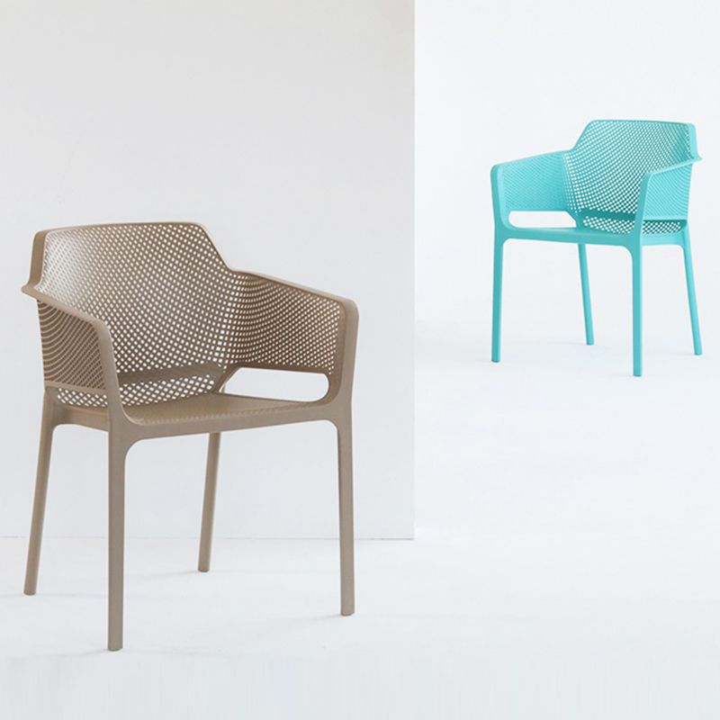 Plastic stapel eetgelegenheid fauteuil glam